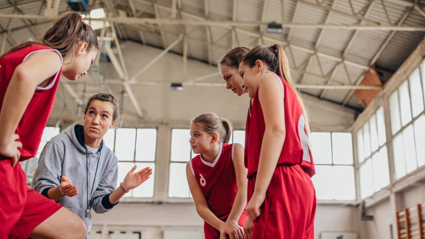 Coach with players