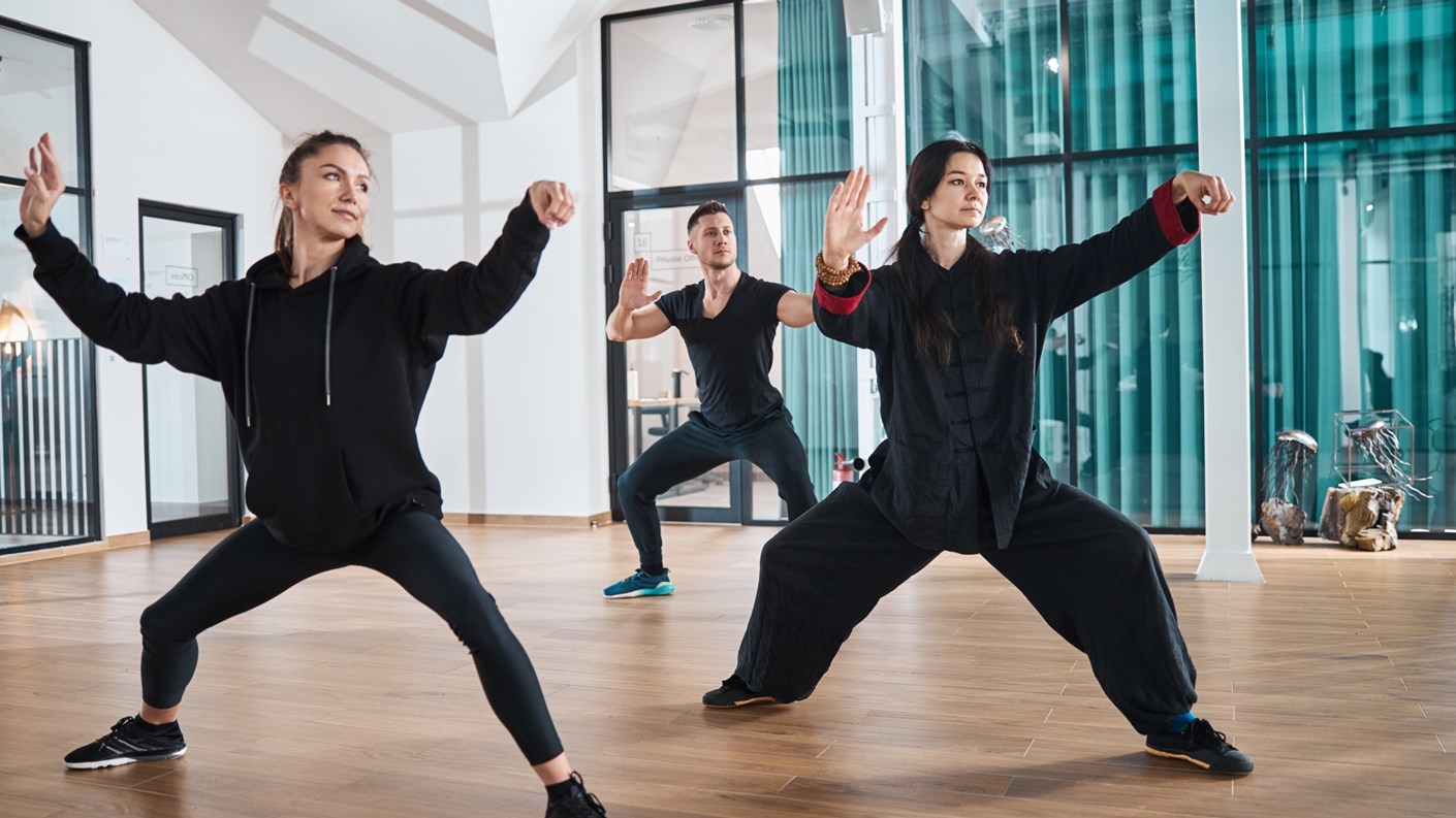 Group performing Qi Gong Exercise