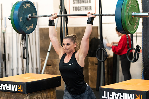 A person lifting weights