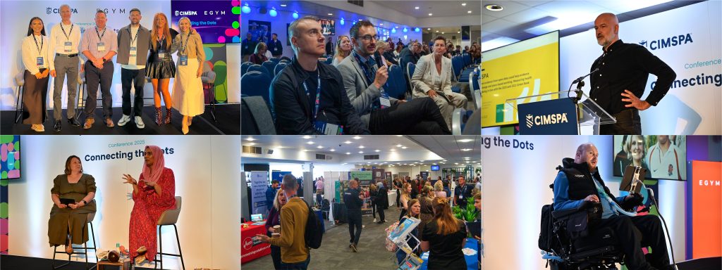 Collage of photos from CIMSPA Conference 2025